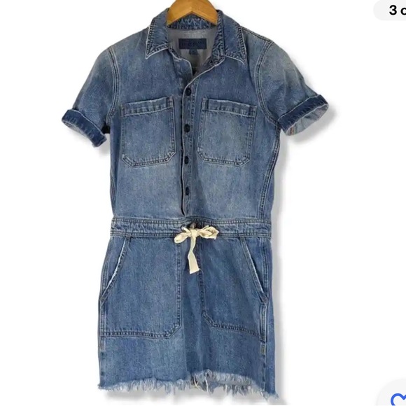 Lucky Brand woman’s denim drawstring jeans mini dress - Picture 5 of 14